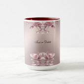 Delige roze bloemenmok mok (Midden)