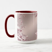 Delige roze bloemenmok mok (Links)