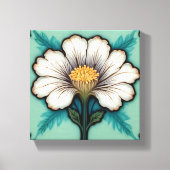 Delige Witte Bloem Canvas Afdruk (Voorkant)