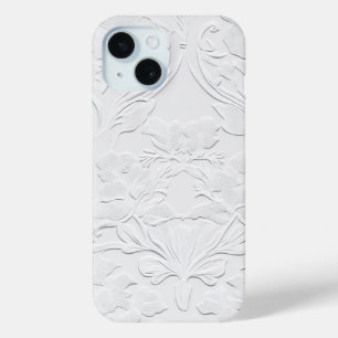 Delige witte bloemengebonden telefoonhoes iPhone 15 case