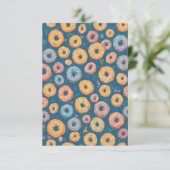 Delight Cartoonish Sprinkle Sweet Donut Patroon Bedankkaart (Staand voorkant)