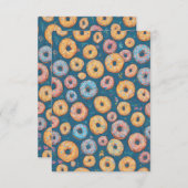 Delight Cartoonish Sprinkle Sweet Donut Patroon Bedankkaart (Voorkant / Achterkant)