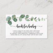 Delight Eucalyptus Baby shower Boek Aanvraag Informatiekaartje (Voorkant)