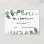 Delight Eucalyptus raden hoeveel spel Kaart Visitekaartje (Voorkant)