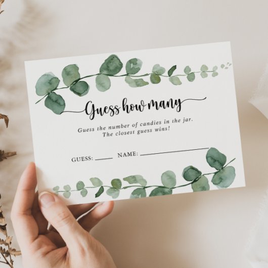 Delight Eucalyptus raden hoeveel spel Kaart Visitekaartje