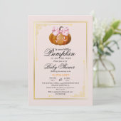 Delight Gold Pompoen Baby Shower  Kaart (Staand voorkant)