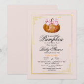 Delight Gold Pompoen Baby Shower  Kaart (Voorkant / Achterkant)