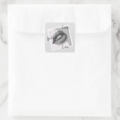 Delight Love Live Lips Vierkante Sticker (Tas)