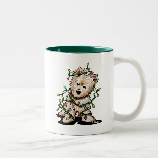 DeLighted Terrier Dog-Mok Tweekleurige Koffiemok (Rechts)