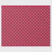 DeLighted Terrier KiniArt kerstcadeauverpakking Cadeaupapier (Vlak)