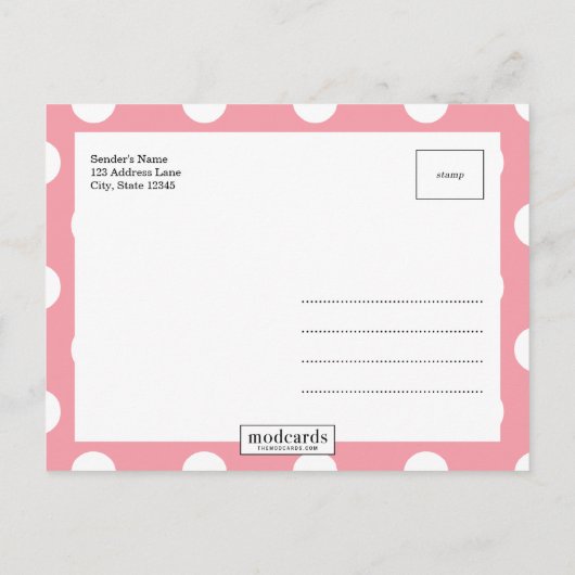 DELIGHTFUL Moderne Birth Announounter Aankondigingskaart (Achterkant)