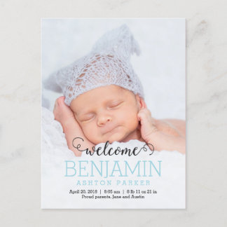 DELIGHTFUL Moderne Birth Announounter Aankondigingskaart
