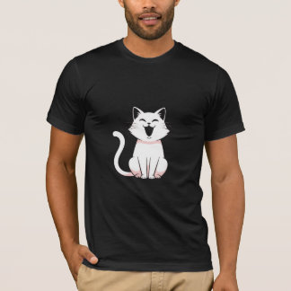 Delightful Pink Kitty Cat Artwork T-shirt