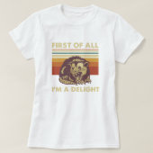 Delightful Possum Retro; Funny Summer Statement T-shirt (Design voorkant)