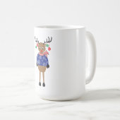 Delightful Reindeer Christmas Gift Mug Koffiemok (Voorkant rechts)