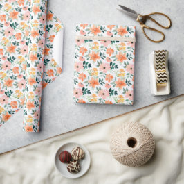 Delightful Sunset Bouquet Wrapping Paper Cadeaupapier