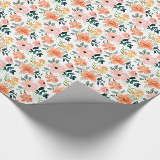 Delightful Sunset Bouquet Wrapping Paper Cadeaupapier (Hoek)