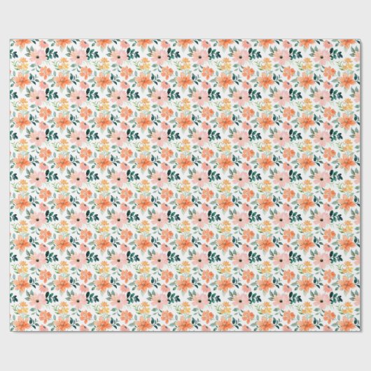 Delightful Sunset Bouquet Wrapping Paper Cadeaupapier (Vlak)