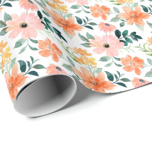 Delightful Sunset Bouquet Wrapping Paper Cadeaupapier (Rol Hoek)