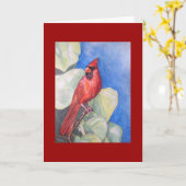 Delightfully Rood HoofdWENSKAART Kaart (Gele Bloem)