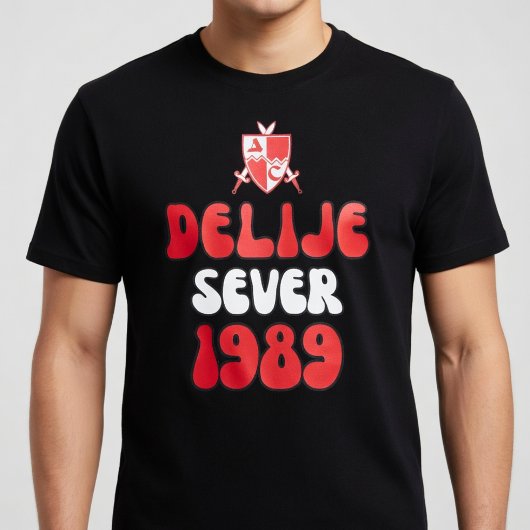 Delije Noord 1989 Ceveno Wit T-shirt