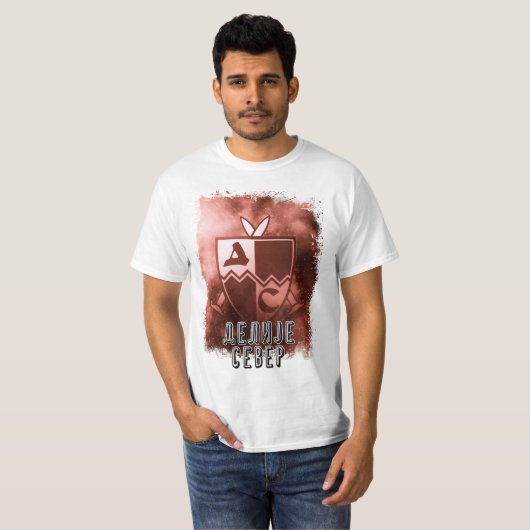 Delije Sever Crvena Zvezda Beograd - Rode Ster T-shirt (Voorkant volledig)
