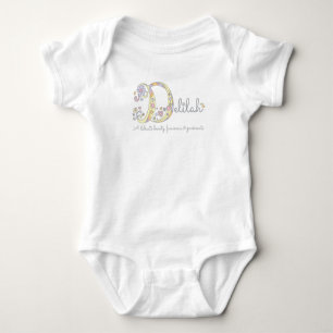 Delilah baby meisjes naam betekent monogram harten romper