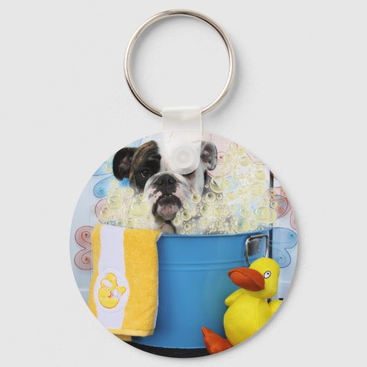 Delilah - English Bulldog Sleutelhanger (Voorkant)