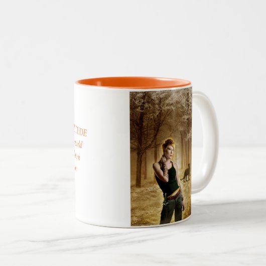 Delilah: IK HAZ CATTITUDE Tweekleurige Koffiemok (Voorkant rechts)