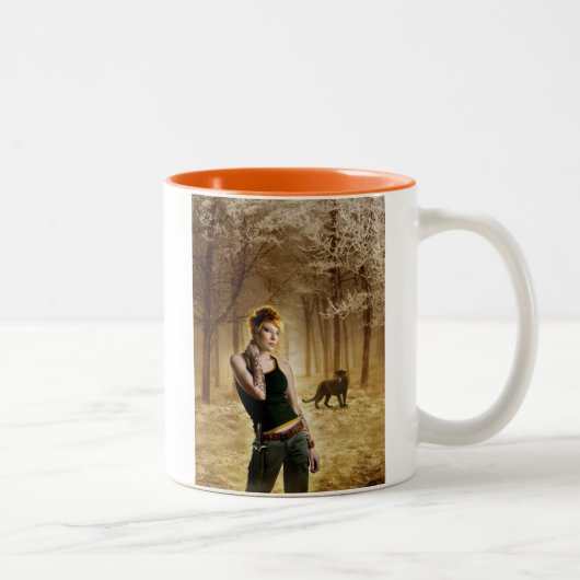 Delilah: IK HAZ CATTITUDE Tweekleurige Koffiemok (Rechts)