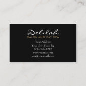 Delilah Leopard Print Black Chic Visitekaartje (Achterkant)