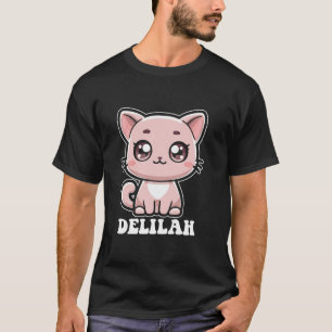 Delilah Schattige Cat Kitten Design voor Meisjes N T-shirt