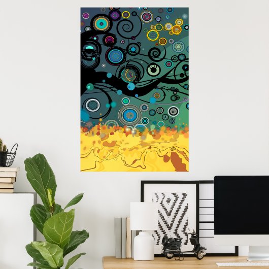 Delirium - Abstract Poster (Thuiskantoor)