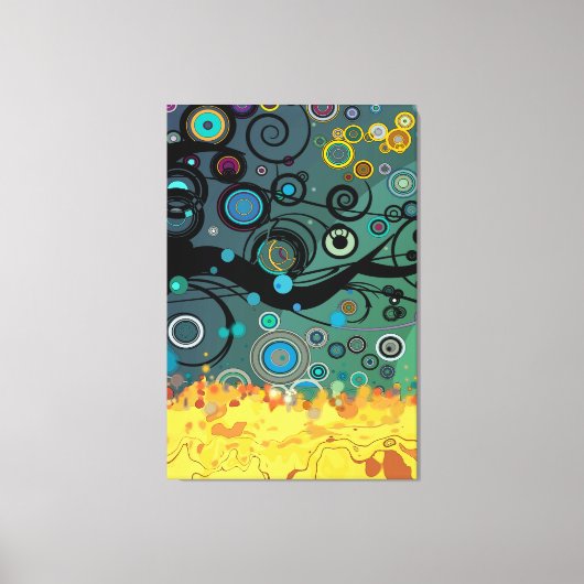 Delirium - Abstracte kunst Canvas Afdruk (Voorkant)