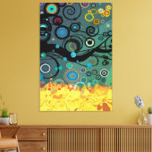 Delirium - Abstracte kunst Canvas Afdruk (Insitu (Woonkamer))