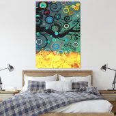 Delirium - Abstracte kunst Canvas Afdruk (Insitu (Slaapkamer))
