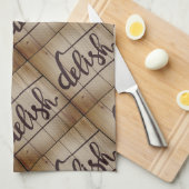 DELISH Graphics Collage Brown Tan Theedoek (Quarter Fold)