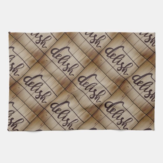 DELISH Graphics Collage Brown Tan Theedoek (Horizontaal)