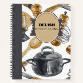 DELISH RECIPE POT & WOOD DESIGN NOTITIEBOEK (Voorkant)