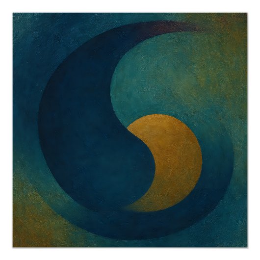 Deliver Calm: Seeds of Stillness Indigo & Ochre Perfect Poster (Voorkant)