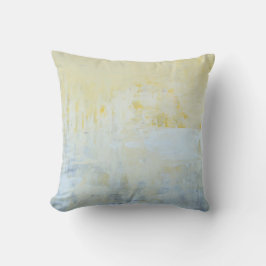 "Delivered" Gray and Yellow Abstract Art Pillow Kussen