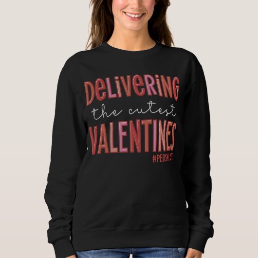 Delivering The Cutest Valentines Day Retro Peds Nu Trui (Voorkant)