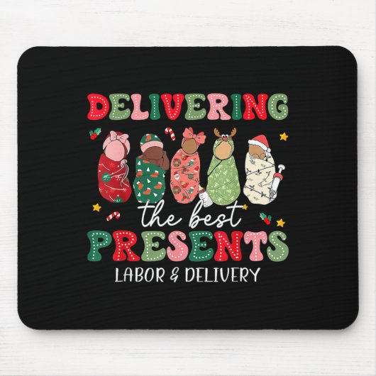 Delivering The Labor Delivery Nurse Christmas  Muismat (Voorkant)