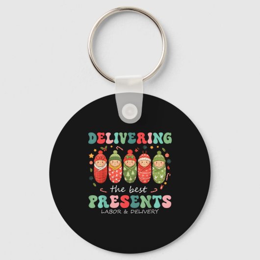 Delivering The Labor Delivery Nurse Christmas Sleutelhanger (Voorkant)