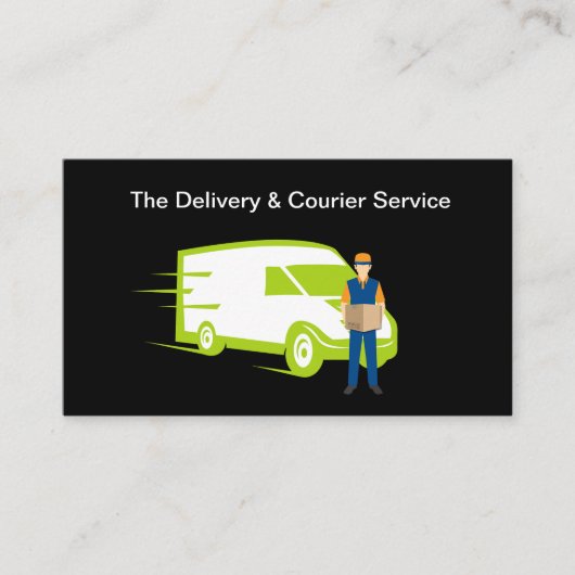 Delivery And Courier Services Business Card Visitekaartje (Voorkant)