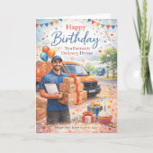 Delivery Driver Birthday Card Kaart (Voorkant)