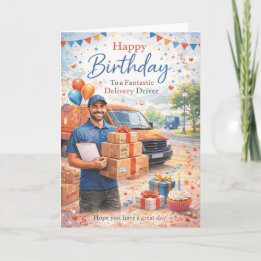 Delivery Driver Birthday Card Kaart