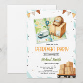 Delivery driver retirement invitation kaart (Voorkant / Achterkant)