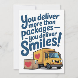 Delivery Driver Thank You Card Bedankkaart