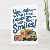 Delivery Driver Thank You Card Kaart (Voorkant)